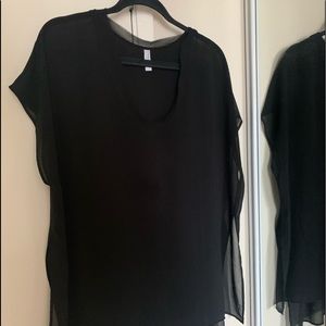 Black sheer coverup - one size - Katharine Barclay